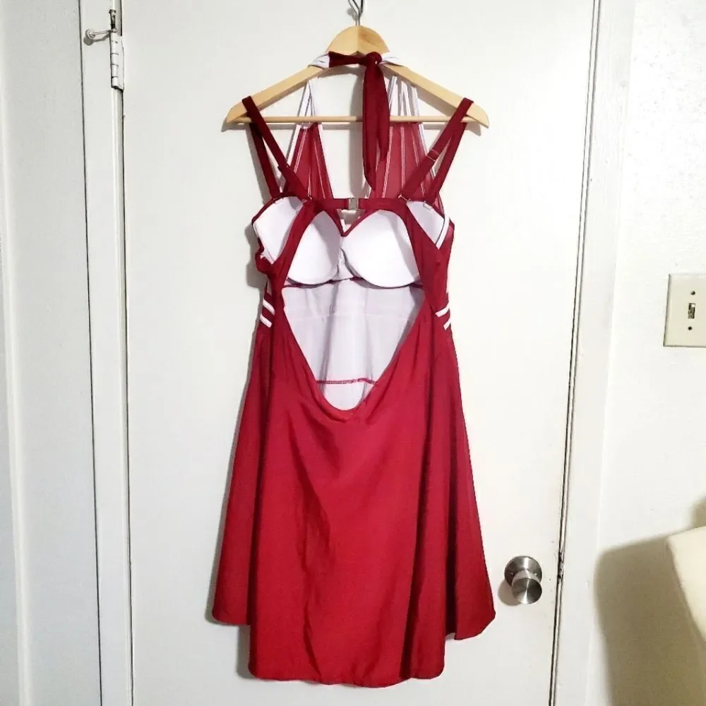 Rose gal Red Swimdress Size 22